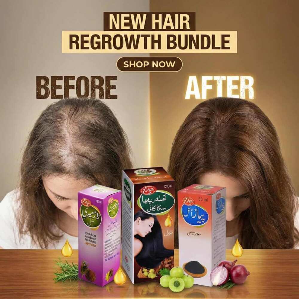 Hair Regrowth Bundle (Onion+Rosemary+Amla Retha Sikakai) oil